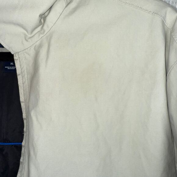 Men's GAP Vintage-Style Golf Dad Harrington Jacket '80s Bomber Stone/Khaki - XL - Picture 10 of 11